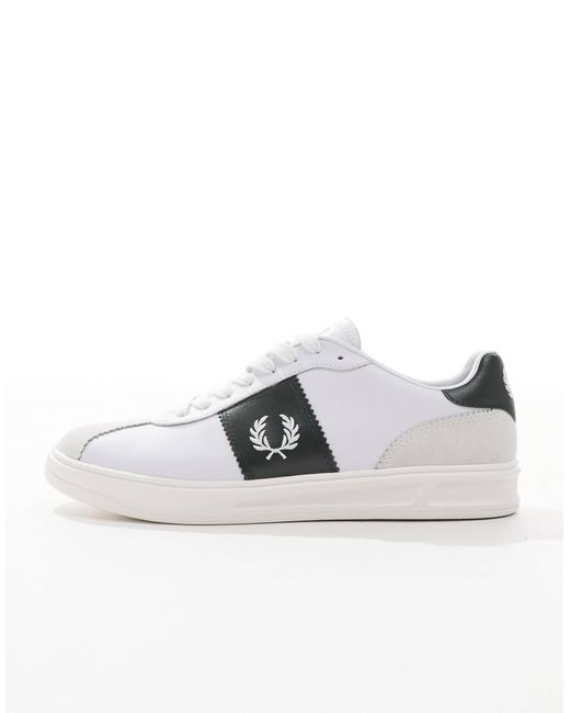 Fred Perry Blue B4 Leather And Suede Trainers for men