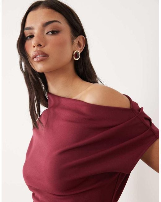 Gina Tricot Red Asymmetric Top