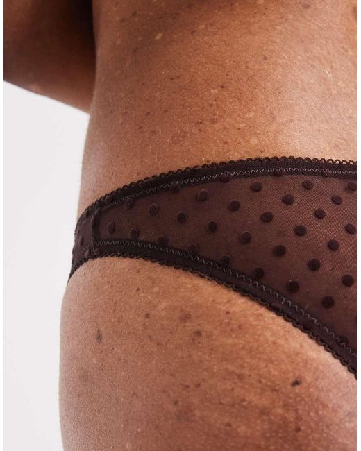 Cotton On Brown Olivia Mesh Cheeky Briefs