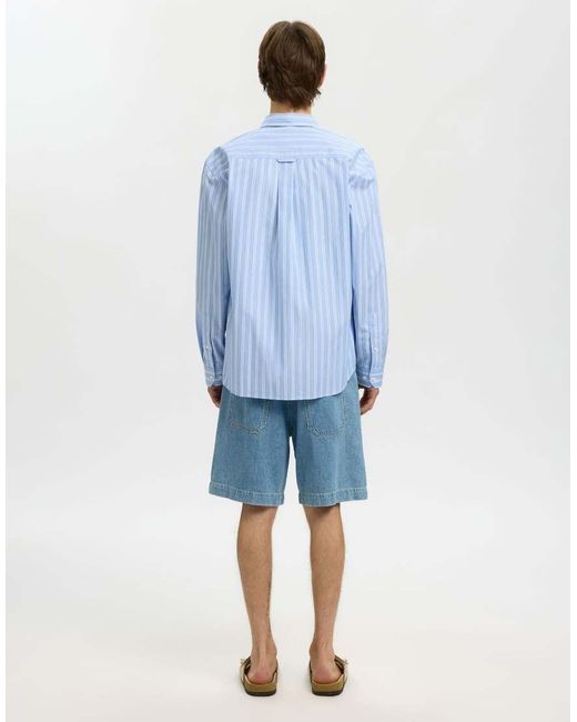 SELECTED Blue Long Sleeved Shirt for men