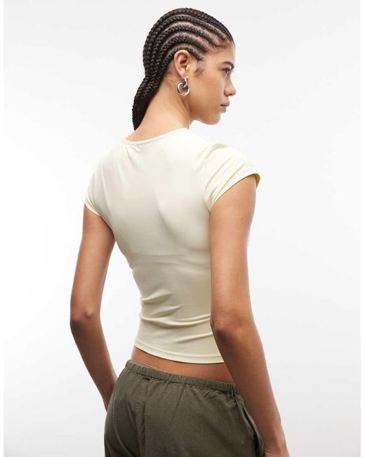 ASOS Gray Polyamide Slinky Baby Tee