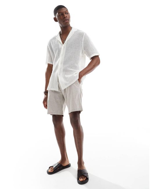Short en lin - beige JJ Rebel pour homme en coloris White