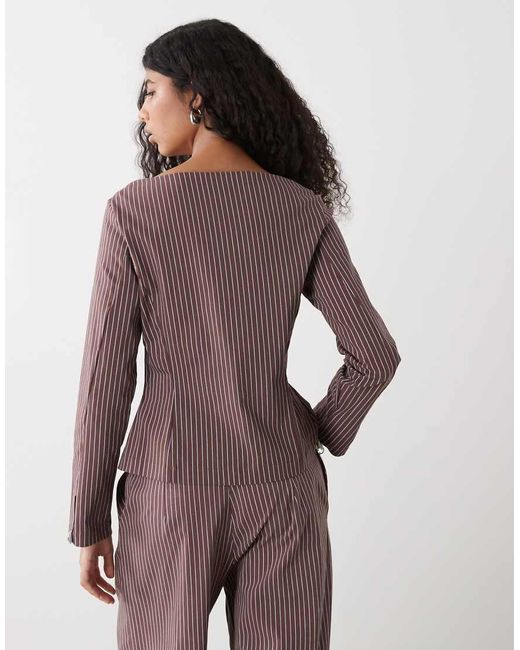 Reclaimed Vintage Purple Tailored Top With Button Down Front