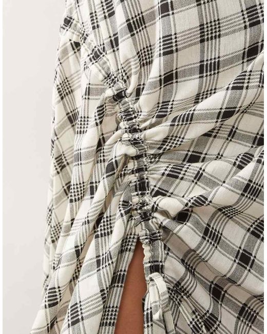 Collusion White Plus Multi Channel Detail Maxi Dress