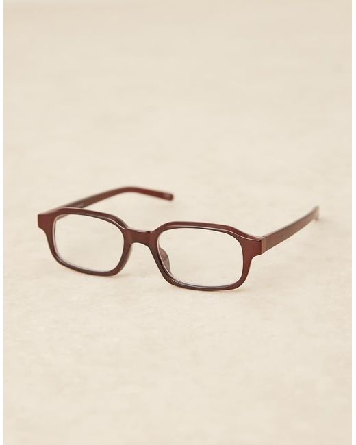 ASOS Black Slim Square Clear Lens Glasses