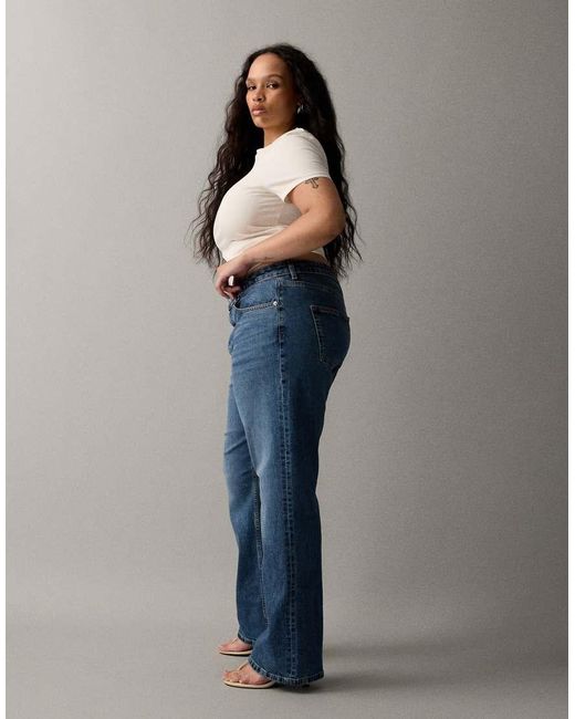 ASOS Blue Asos Design Curve Comfort Stretch Straight Leg Jeans