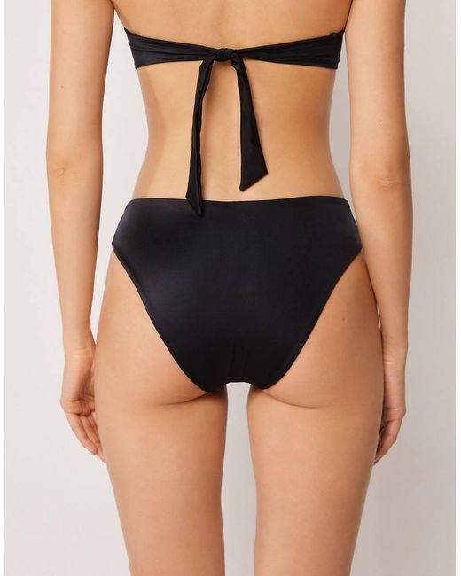 Calzedonia Black Elegant Bicolor Bikini Bottoms