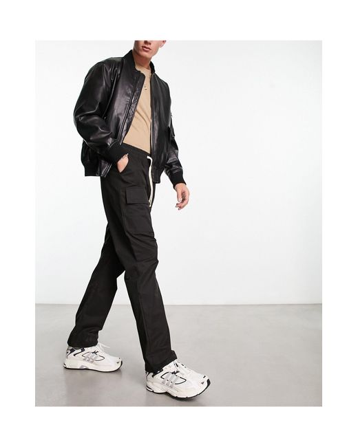 The Couture Club Black Utility Cargo Trousers for men