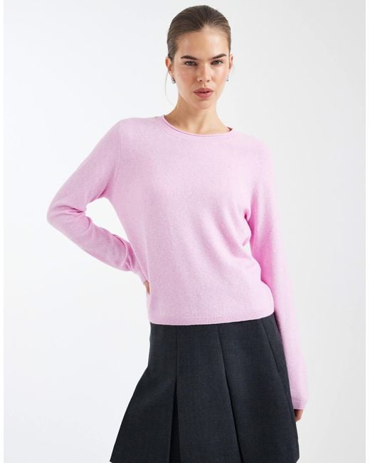 ONLY Purple Round Neck Knitted Top