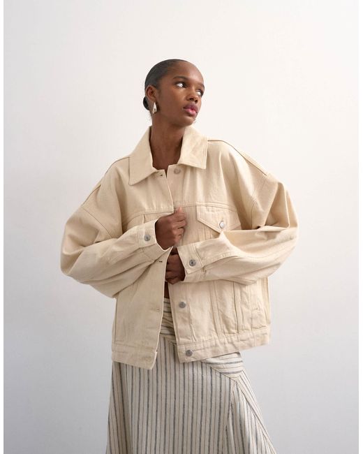 TOPSHOP Natural – jeans-ballonjacke