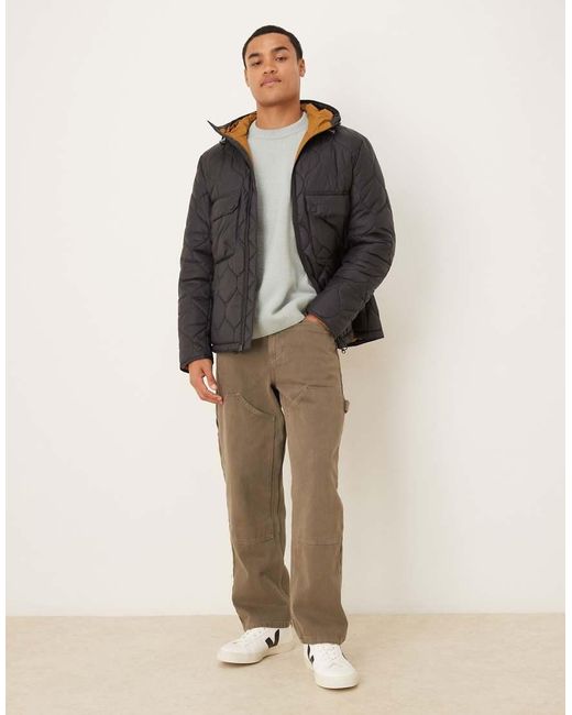 Barbour Gray Re-engineered Hooded Spey Quilted Jacket for men