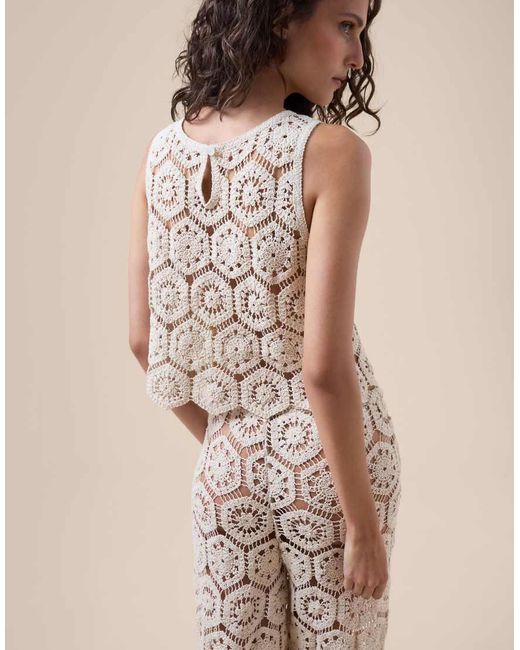 Calzedonia Natural Crochet Top