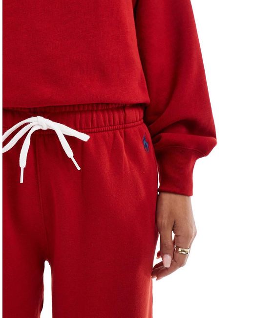 Polo Ralph Lauren Joggingbroek Met Pictogramlogo En Boorden in het Red