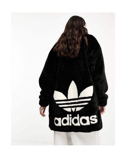 Abrigo con trébol Adidas Originals de color Black