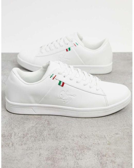 Loyalty & Faith White Terrence Embossed Logo Sneakers for men