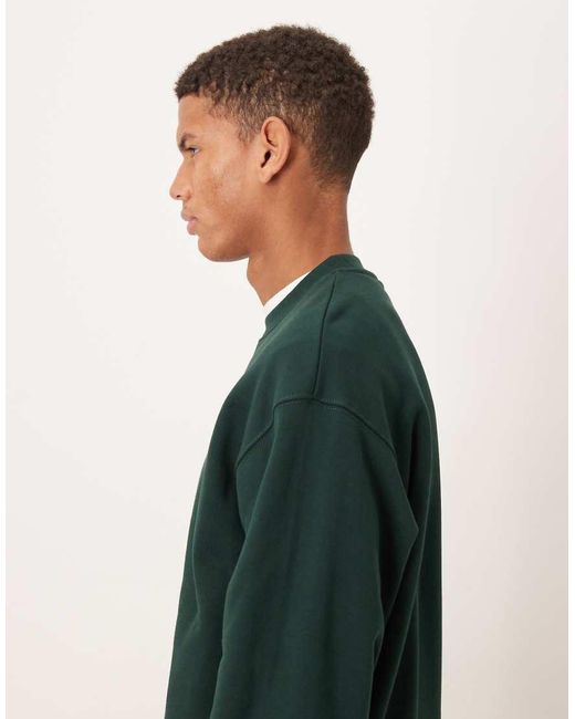 ARKET Green Pure Cotton Relaxed Terry Sweatshirt for men