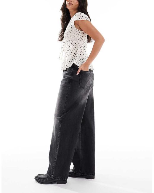 Daisy Street Black Low Rise baggy Fit Jeans