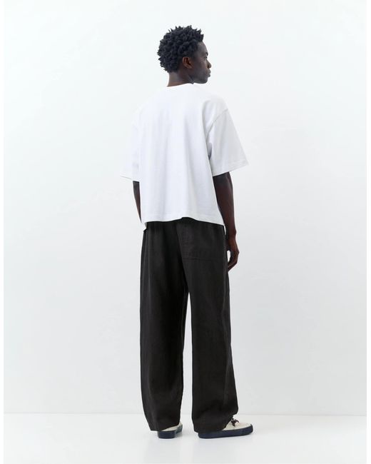 Pantalon en lin pur Pull&Bear pour homme en coloris Gray
