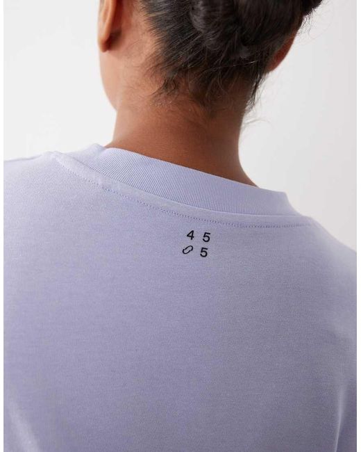 4505 Blue Curve Icon Heavyweight Cotton Oversized T-shirt With Quick Dry Finish