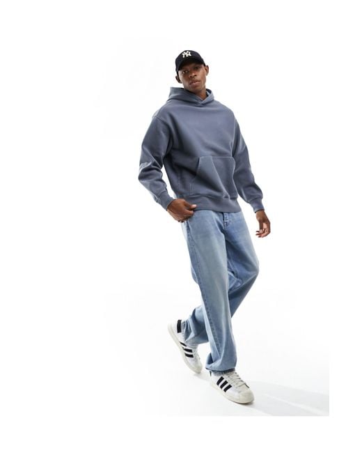 Cotton On Blue Cotton On Relaxed Hoodie for men