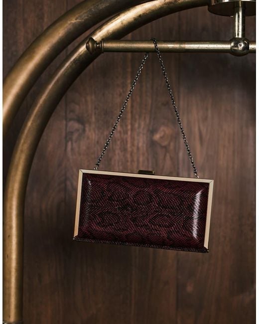 ASOS Black Metal Square Frame Clutch Bag