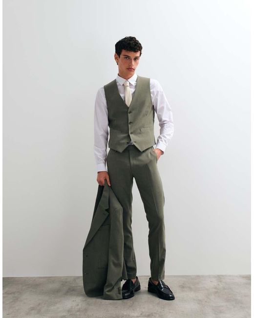 ASOS Gray Skinny Suit Waistcoat for men