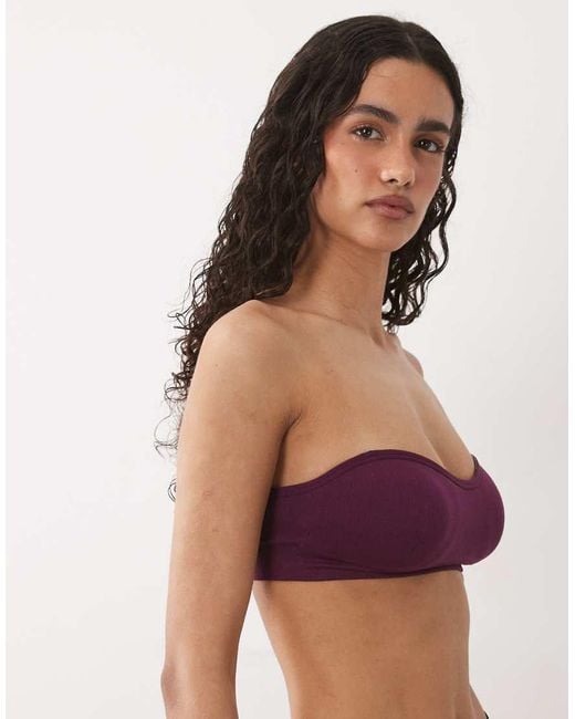 Cotton On Purple Seamless Sweetheart Padded Bandeau