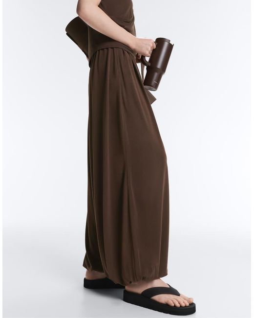 Oysho Brown Modal-blend Soft-touch joggers