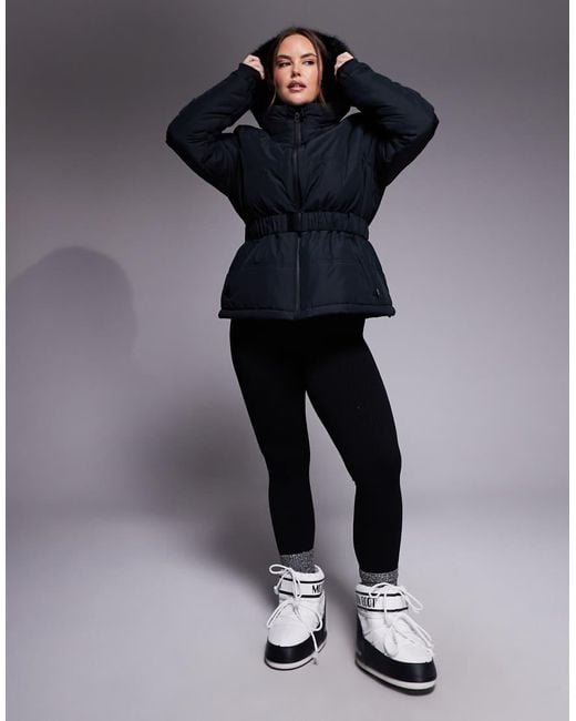 ASOS 4505 Ski & Snow Blue Asos 4505 Curve Ski Icon Water Repellent Insulated Belted Ski Jacket