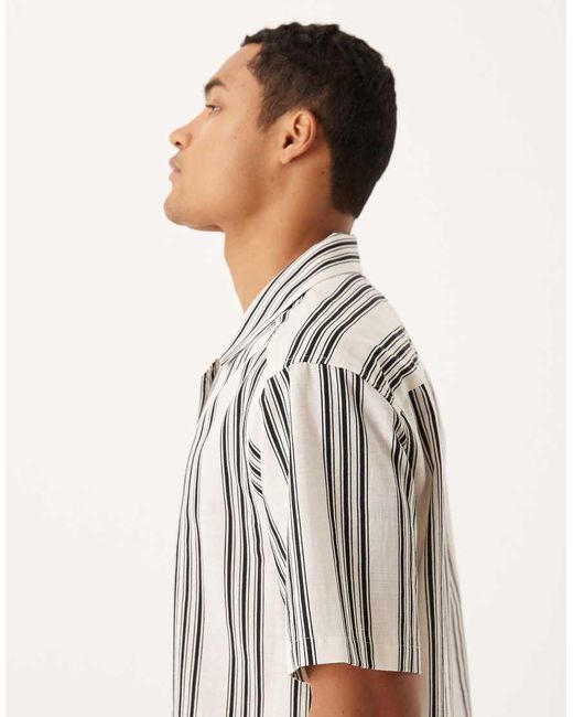 ASOS Ruimvallend Gestreept Overhemd Met Reverskraag in het Multicolor voor heren