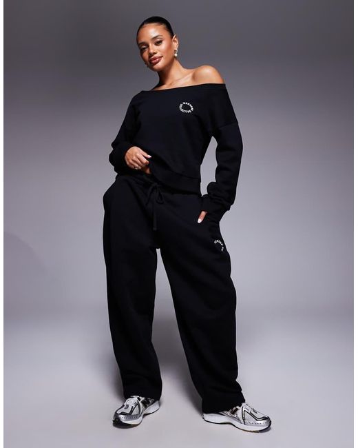 ASOS Blue Weekend Collective Co-ord Off Shoulder Sweatshirt