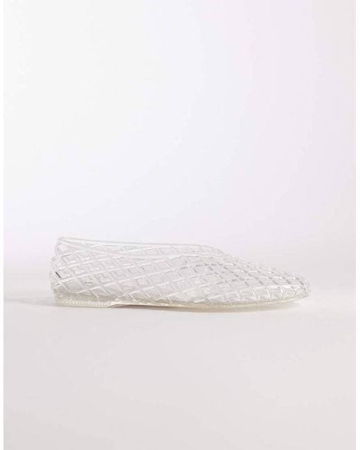 ASOS White Luminous Jelly Caged Ballets