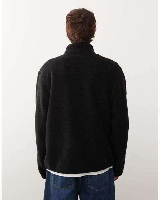 Adidas Originals Black Trefoil Essentials Teddy Fleece for men