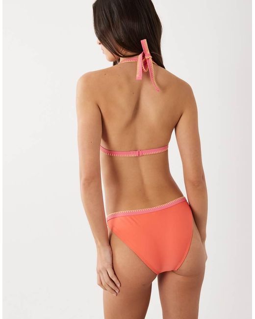 Mango Red Teen Stitch Detail Bikini Set