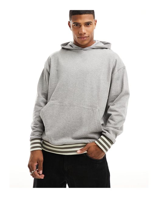 ASOS Oversized Hoodie With Tipping for Men Lyst