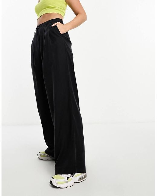 ASOS Black Hourglass Casual Wide Leg Trouser
