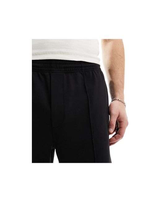 Weekday Black Ken Relaxed Fit Shorts for men