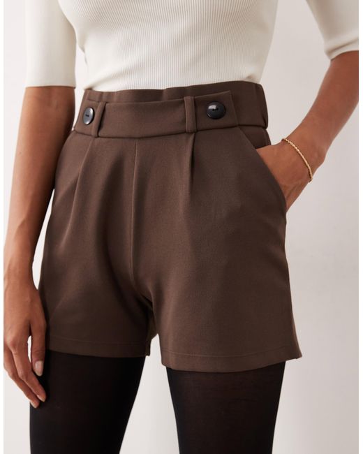 Jdy White Button Detail Shorts