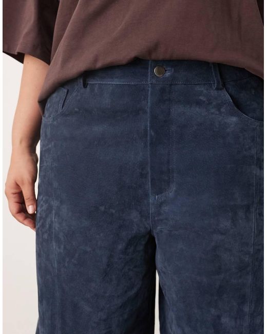 ARRANGE Blue Curve Sydney Suede High Rise Barrel Pants