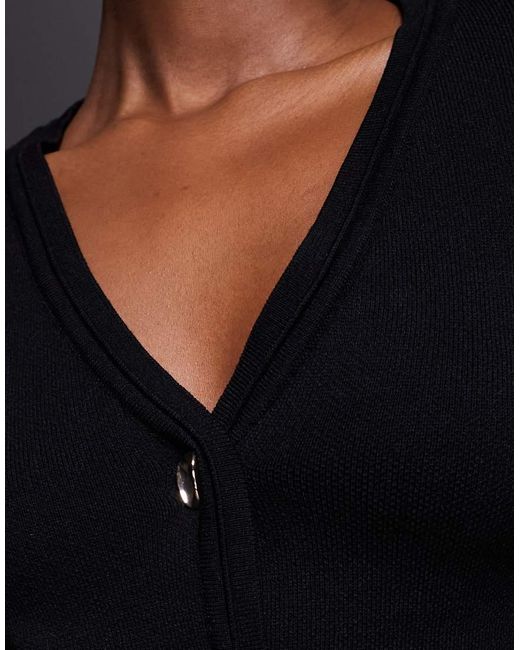 River Island Gray Curved Hem Detail Cardigan