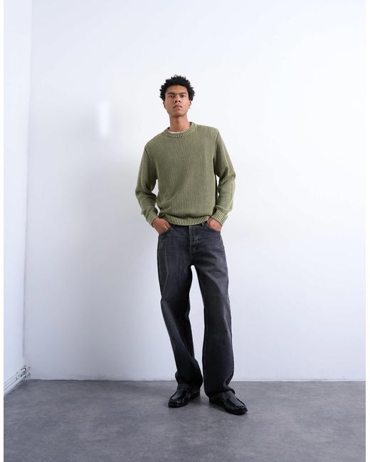 Topman – strickpullover in Green für Herren