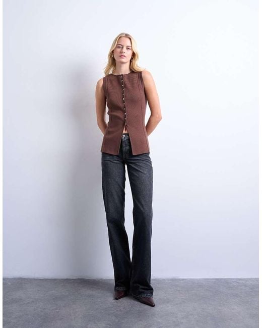 TOPSHOP Multicolor Ember Low Rise Straight Leg Jean