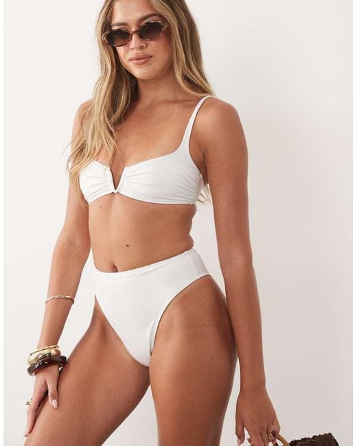 ASOS Brown Maya Azores High Leg High Waist Bikini Bottom