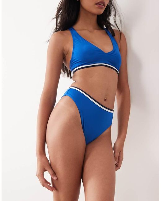 Speedo Blue Jetstream High Waist Bikini Bottom