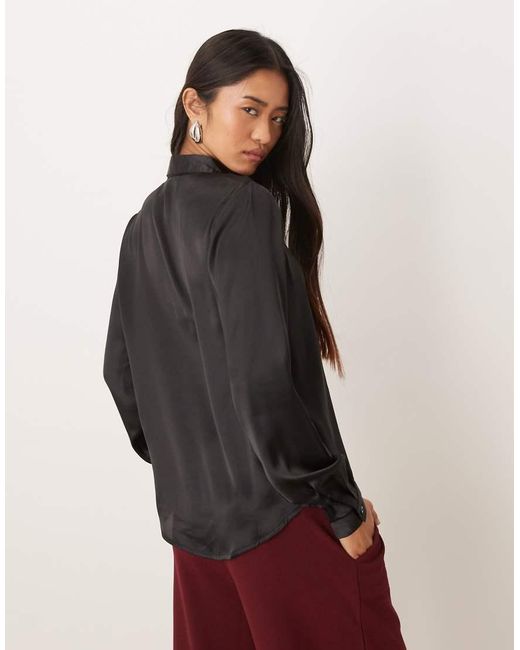 Jdy Black Satin Shirt