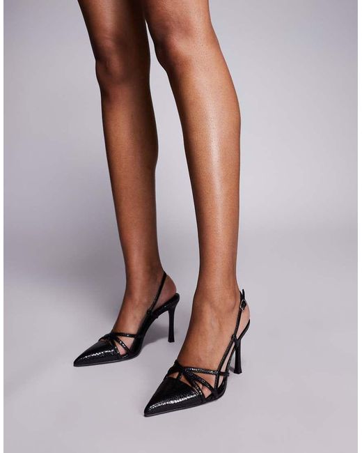 ASOS Brown Primrose Cut Out Detail High Heel Shoes