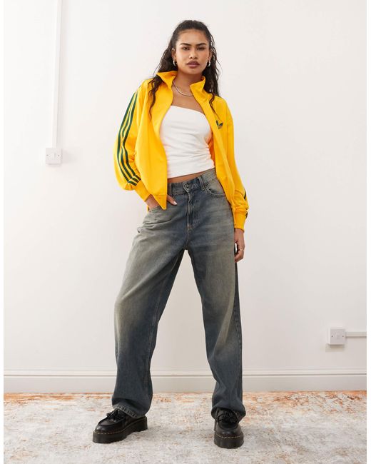 Adidas Originals Yellow – firebird – locker geschnittenes trainingsoberteil