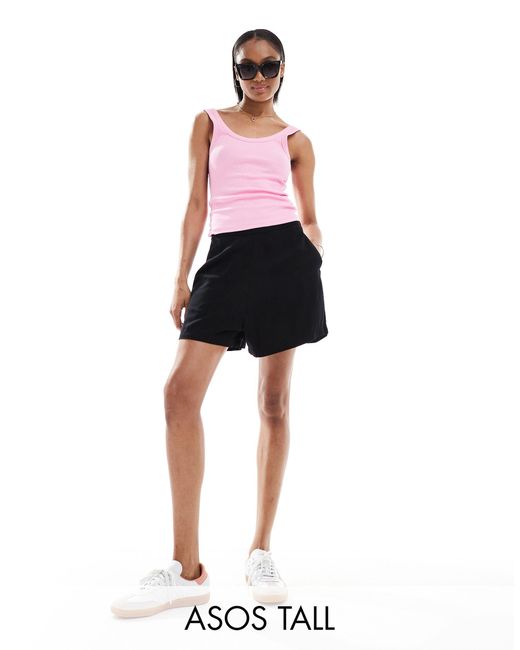 ASOS Black Asos design tall – schwingende shorts