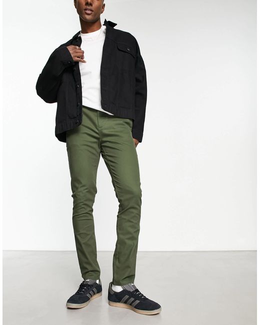 ASOS Green Skinny Chinos for men