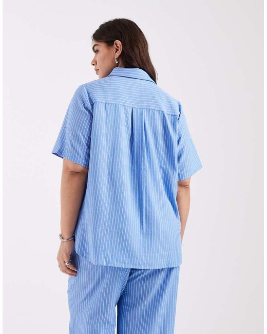 ONLY Blue Short Sleeve Shirt Co-ord